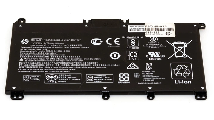 Батарея для ноутбука HP 240 G7 245 G7 250 G7 255 G7 15-da 15-db 15s-eq 15s-fq 17-by 17-ca Pavilion 14-ce 15-cs 15-cd 15-cw / 11.4V 3420 mAh (41.04Wh) BLACK ORG (HT03XL, HSTNN-DB8R) (BAT-HP-025) - изображение 2