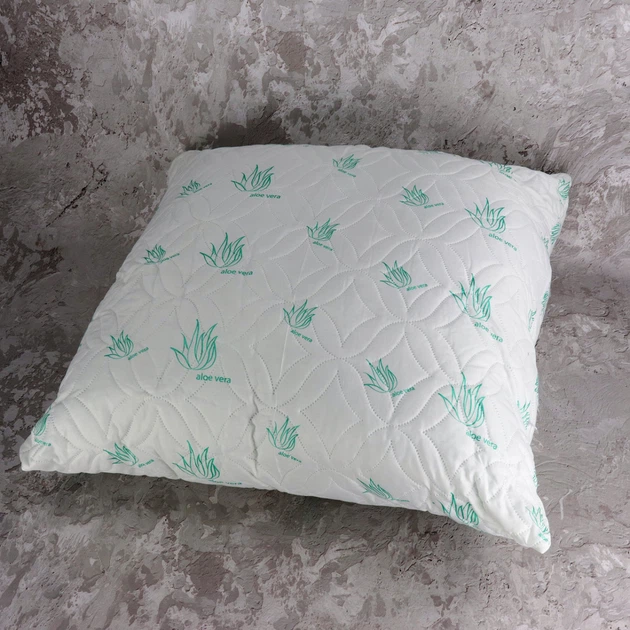 Стеганая подушка из ALOE VERA на замке 70х70 от украинского производителя 55095 - изображение 8