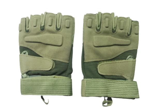 Безпальні тактичні рукавички Тактичні рукавички без пальців Розмір XL Зелений (Олива) - зображення 2