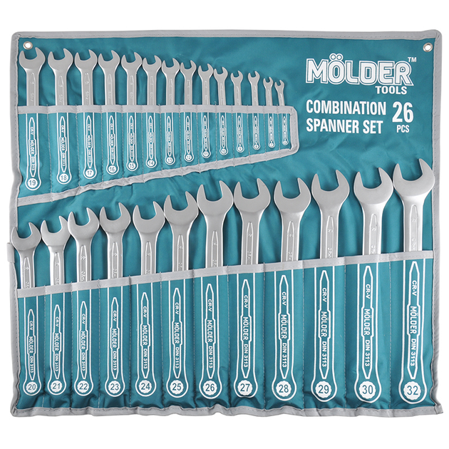 Набор ключей комбинированных рожково накидных MOLDER CR-V 6-32 мм 26 шт ...