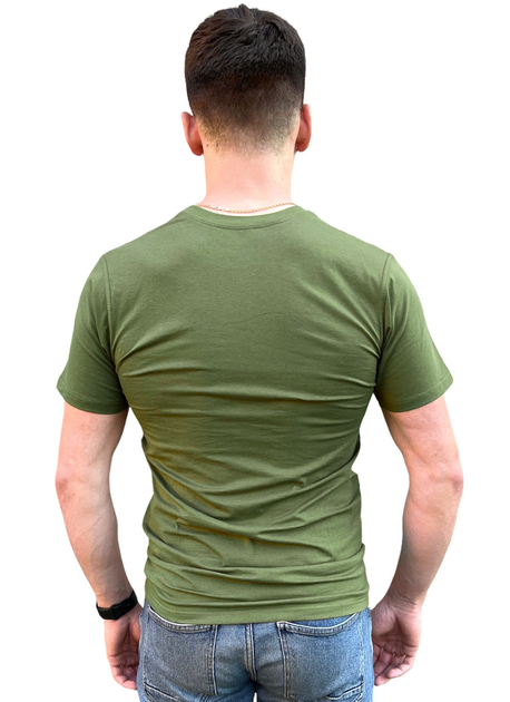 Футболка Олива ЗСУ літня військова футболка чоловіча все тактична футболка військовослужбовців НАБІР 2 ШТ. Розмір М (48) - зображення 2