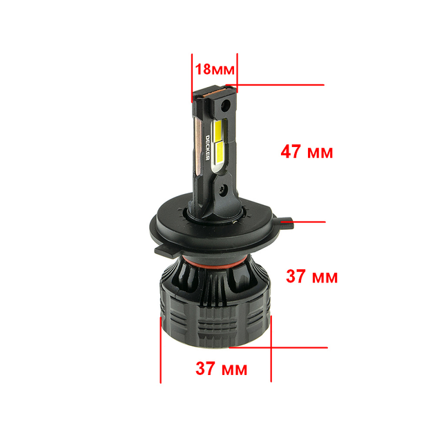 Світлодіодні лампи Decker LED PL-03 5K H4 H/L (пара) (79532) - зображення 4