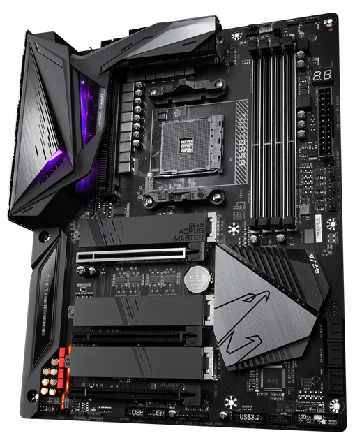 Материнская плата Gigabyte B550 Aorus Master (sAM4, AMD B550, PCI-Ex16) - Фото 2 Материнская плата Gigabyte B550 Aorus Master (sAM4, AMD B550, PCI-Ex16) - изображение 2