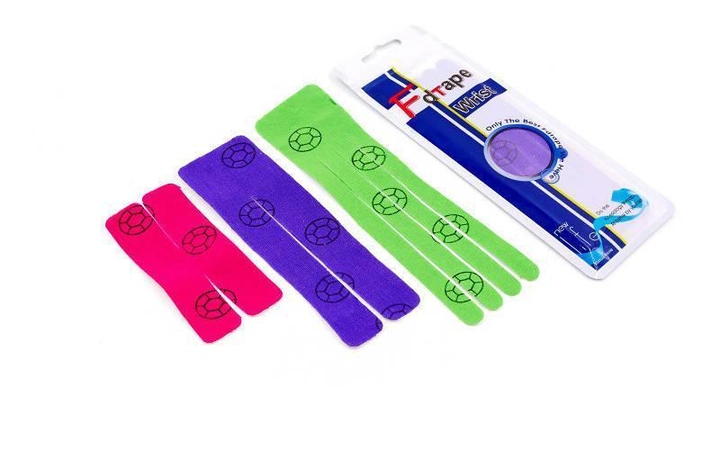 Кинезио тейп пластир Kinesio Tape Wrist 010 Pink / Violet-Green - зображення 1