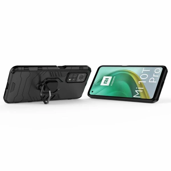 Чехол с подставкой Deexe Hybrid Case для Xiaomi Mi 10T / Mi 10T Pro - Black - изображение 4