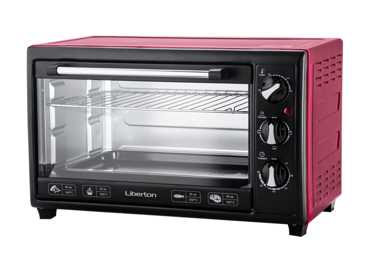 Электродуховка Liberton LEO-350 Red 35 л. - Фото 1 Электродуховка Liberton LEO-350 Red 35 л. - изображение 1