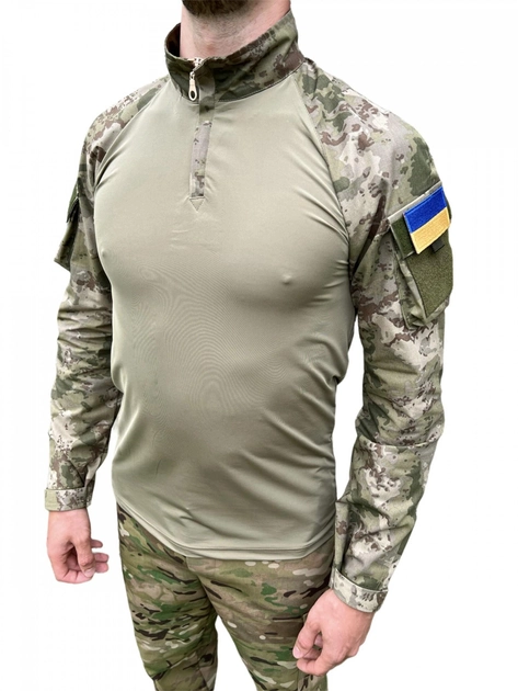 Тактична бойова сорочка Убакс мультикам камуфляж Ubacs армійська сорочка для військових розмір XL - зображення 1