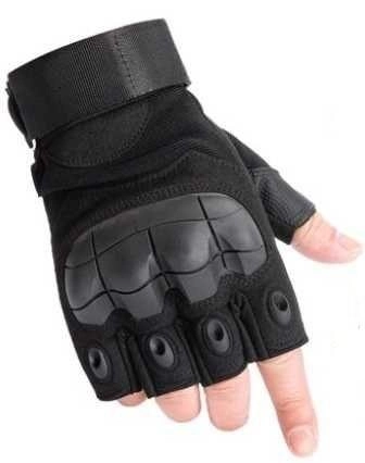 Тактические перчатки без пальцев Перчатки тактические беспалые Размер L Черный (1234) - изображение 2