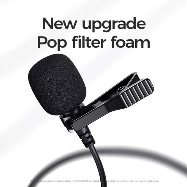 Микрофон петличный Joyroom JR-LM1 Lavalier Microphone 2 м Black - изображение 2