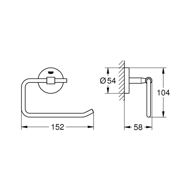 Тримач туалетного паперу GROHE Essentials хром метал 40689001 - зображення 2