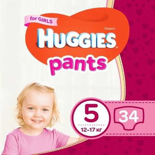 Підгузки Huggies-трусики 5 (12-17кг) 34шт (2000904585724) – фото ...