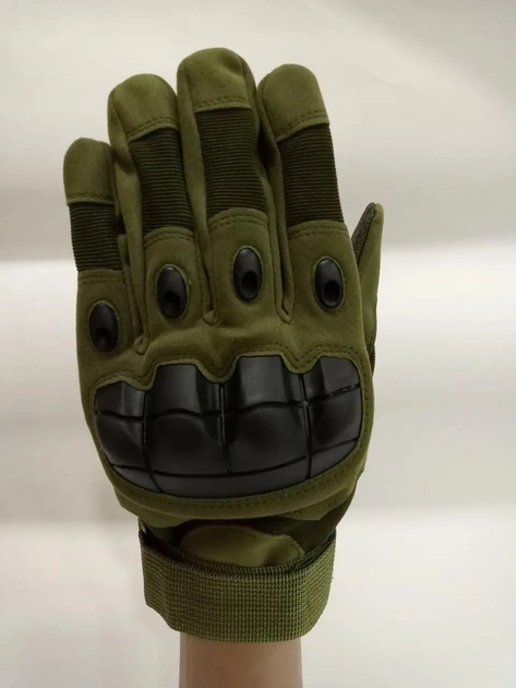 Перчатки тактические полнопалые с защитой XL олива 043-3-2022 - изображение 1