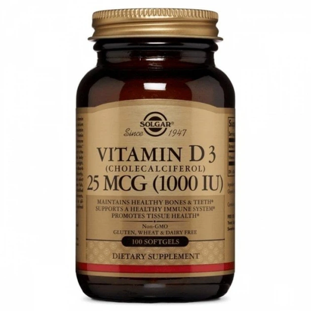Витамин Д3, Vitamin D3 25 mcg (1000 IU), Solgar, 25 мкг, 90 таблеток (SOL-03310) - Фото 1 Витамин Д3, Vitamin D3 25 mcg (1000 IU), Solgar, 25 мкг, 90 таблеток (SOL-03310) - изображение 1