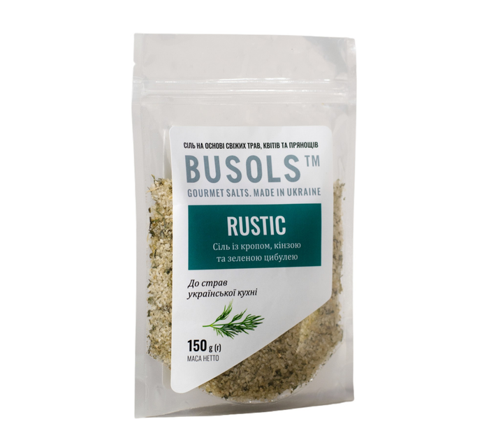 Соль на основе свежих трав Rustic (соль с укропом, кинзой и зеленым луком, чесноком, кинзой, кориандром) - изображение 1