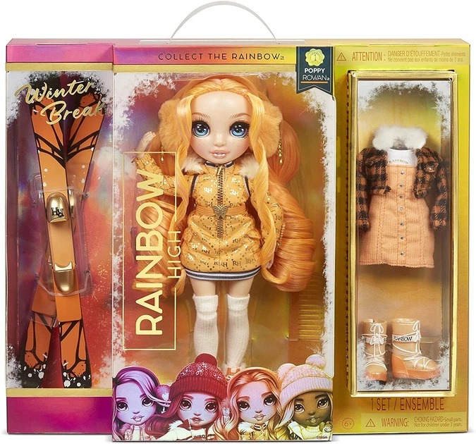 Кукла Rainbow High Poppy Rowan серия Winter Break - Рейнбоу Хай Поппи Ровен с аксессуарами (574767) (6900006623231) - Orange - Фото 3 Кукла Rainbow High Poppy Rowan серия Winter Break - Рейнбоу Хай Поппи Ровен с аксессуарами (574767) (6900006623231) - Orange - изображение 3