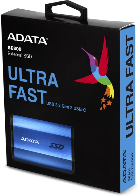 ADATA SE800 512GB 2.5" USB 3.2 Type-C Blue (ASE800-512GU32G2-CBL) External - зображення 6