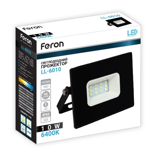 Светодиодный прожектор Feron LL-6010 10W - Фото 3 Светодиодный прожектор Feron LL-6010 10W - изображение 3