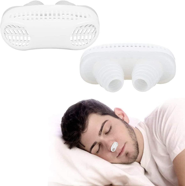 Кліпса антихрап для носа 2в1 Anti Snoring and Air Purifier Grey - зображення 1