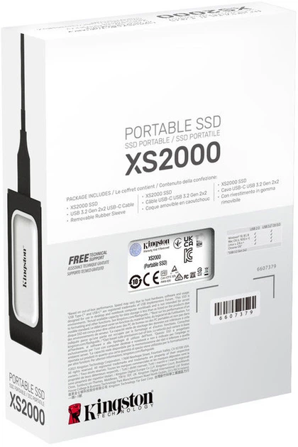 Kingston XS2000 Portable SSD 4TB USB 3.2 Gen2 (2x2) Type-C IP55 3D NAND (SXS2000/4000G) - зображення 7