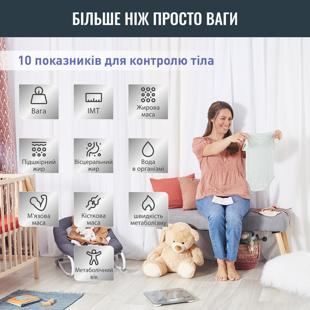 Смарт-весы Tefal GOODVIBES LIFE BM9600S1 - изображение 3