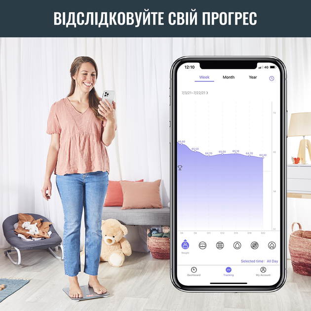Смарт-весы Tefal GOODVIBES LIFE BM9600S1 - изображение 4