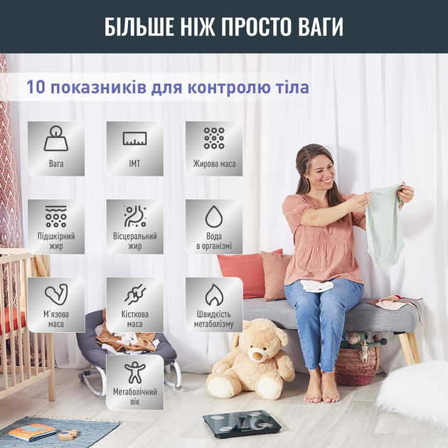 Смарт-весы Tefal GOODVIBES LIFE + BM9620S1 - изображение 3