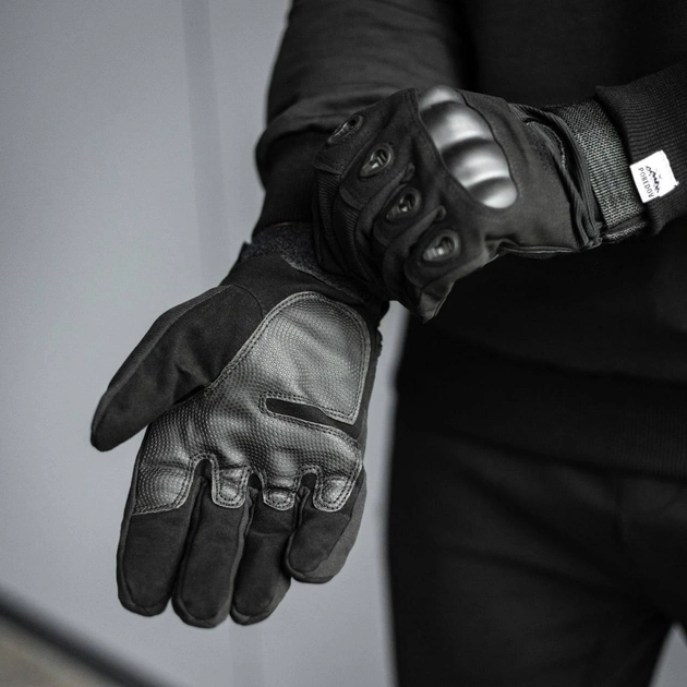 Тактичні рукавички повнопалі HIMARS колір темний Tactical Gloves PRO black для ЗСУ ТРО ССО розмір M - зображення 2