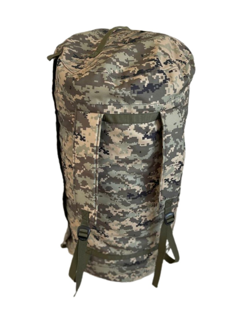 Сумка баул-рюкзак вологозахисний тактичний армійський військовий 100 л Піксель - зображення 1