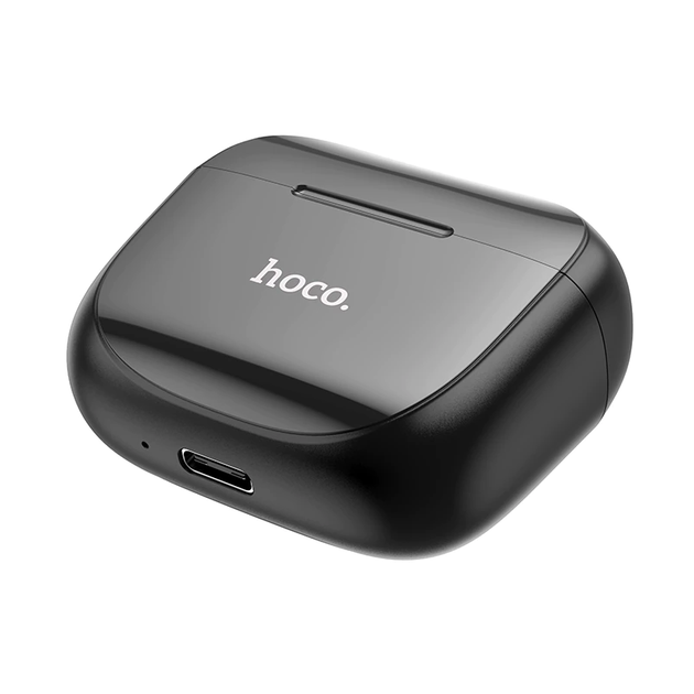 Беспроводные наушники с микрофоном Bluetooth наушники в кейсе HOCO EW12 Черный - Фото 2 Беспроводные наушники с микрофоном Bluetooth наушники в кейсе HOCO EW12 Черный - изображение 2