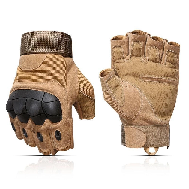 Тактичні безпалі рукавички Tactical Gloves Z902 XL пісочні - зображення 1