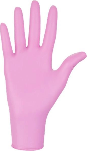 Рукавички медичні Mercator Medical Nitrylex® Pink нітрилові нестерильні неприпудрені S 100 шт Рожеві (6736098) - зображення 1
