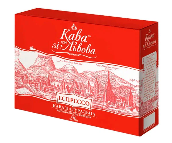 Кофе Кава зі Львова Еспресо молотый 450 г - Фото 1 Кофе Кава зі Львова Еспресо молотый 450 г - изображение 1
