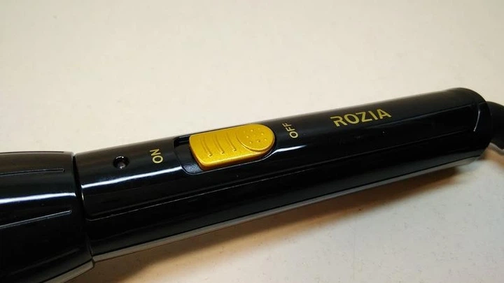 Тонка дрібна плойка для афро кучерів Rozia HR-713 афро кучері Чорно - золотистий - зображення 7