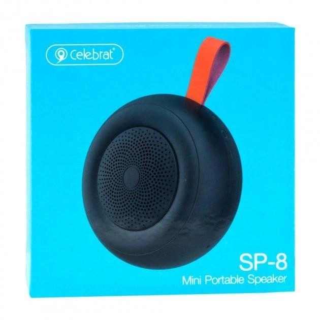 Портативна Bluetooth колонка Celebrat SP-8 Mini Portable Speaker black - зображення 2