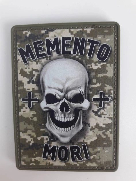 Шеврон резиновый Патч ПВХ (на липучке) Memento mori+ - изображение 1