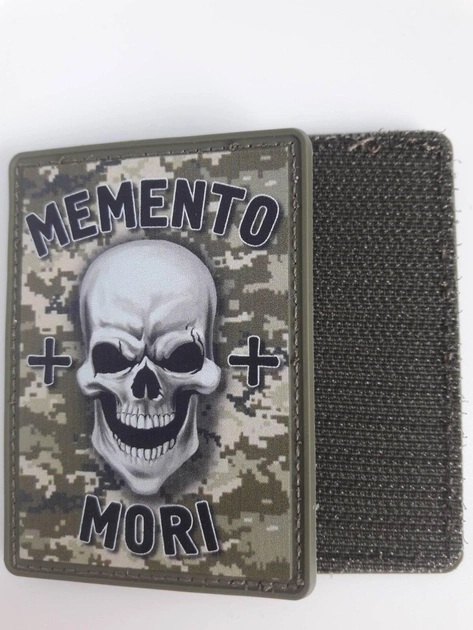 Шеврон резиновый Патч ПВХ (на липучке) Memento mori+ - изображение 2