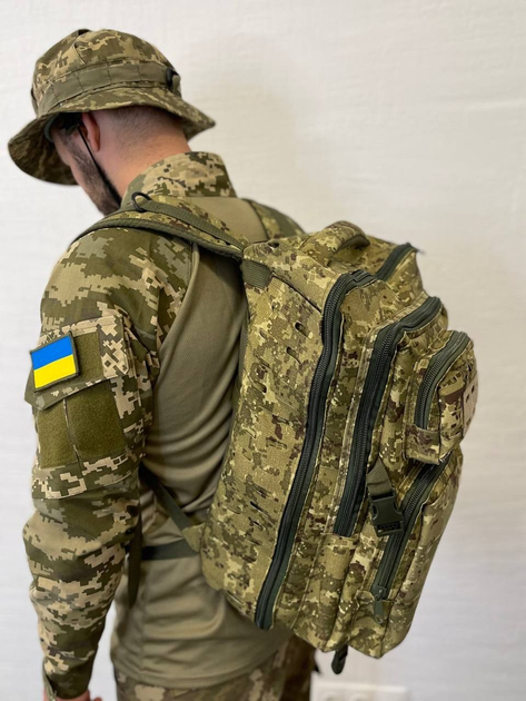 Рюкзак тактичний, військовий, міцний Accord tactical, Cordura 600D піксель 45 л - зображення 1