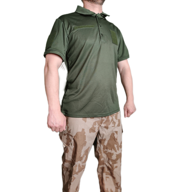 Рубашка поло военная для ЗСУ зеленая 2ХL (54) - изображение 2
