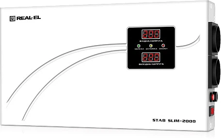 Стабілізатор напруги Real-El Stab Slim-2000 White