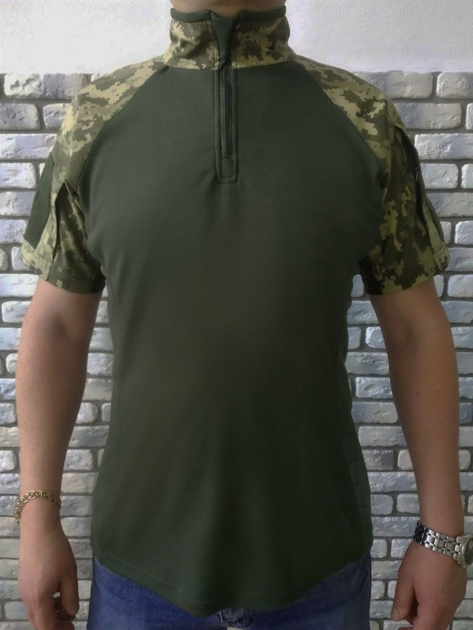 Военная тактическая рубашка с коротким рукавом Убакс 62 Хаки Пиксель - изображение 1