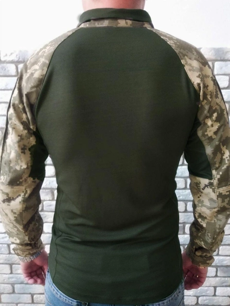Военная тактическая рубашка с длинным рукавом Убакс 58 Хаки Пиксель - изображение 2