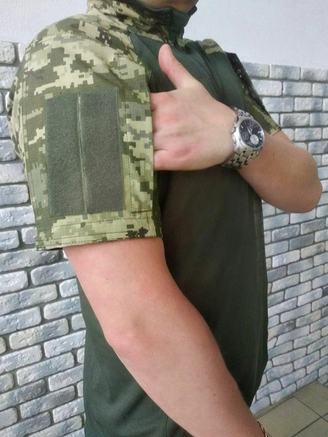 Військова тактична сорочка з коротким рукавом Убакс 44 Хакі Піксель - зображення 2