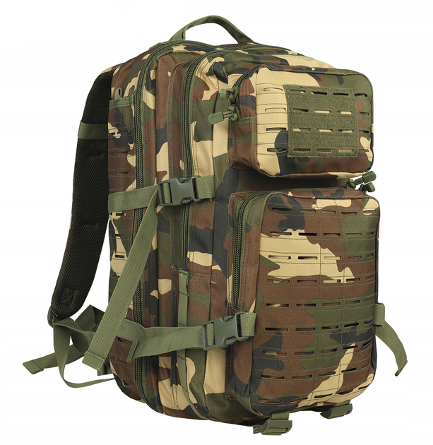 Рюкзак тактичний Dominator Warrior TAC Laser 36L Woodland Camouflage DMR-WR36L-WDL-T - зображення 2