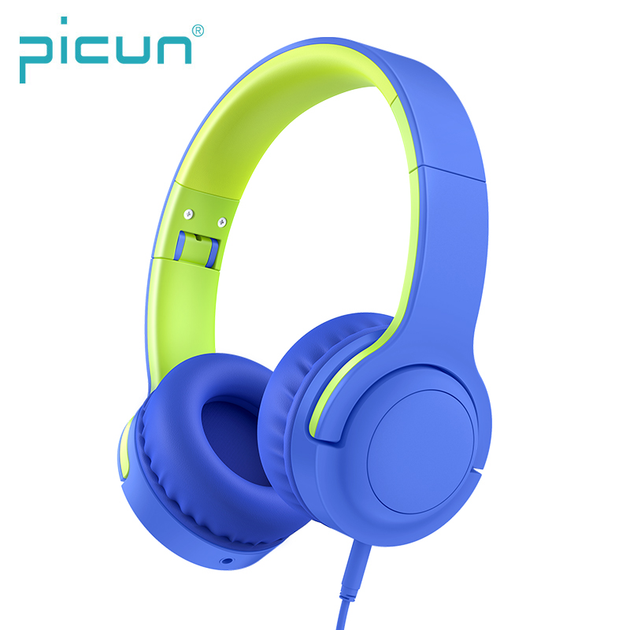 Дротові навушники з мікрофоном Picun Q2 Blue - Фото 1 Дротові навушники з мікрофоном Picun Q2 Blue - зображення 1