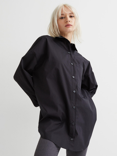 Рубашка H&M XAZ332121ISEQ XL Черная (DD8000006266532) – в интернет ...