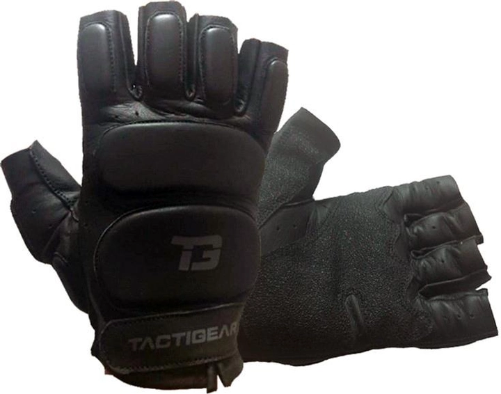 Перчатки тактические кожаные без пальцев Tactigear PS-8801 Patrol L Black (8801BK4-L) - изображение 1