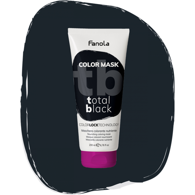 Тонирующая маска для питания и увлажнения Исключительно Черная Fanola Color Mask Total Black 200 мл - Фото 1 Тонирующая маска для питания и увлажнения Исключительно Черная Fanola Color Mask Total Black 200 мл - изображение 1