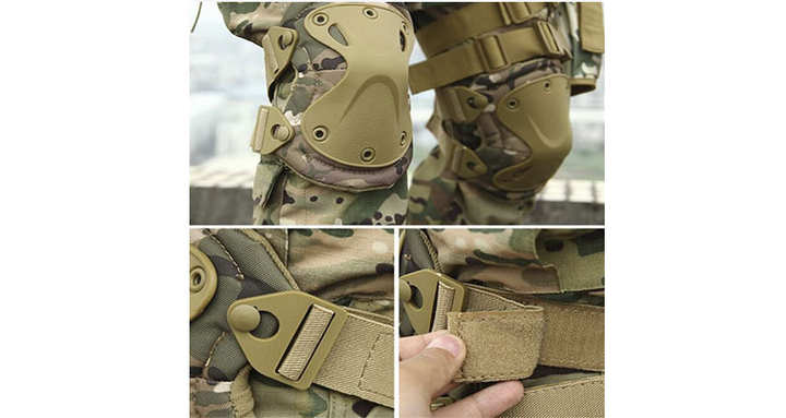 Тактический комплект наколенники и налокотники AS PRO светло-зеленые (11670-ma) - изображение 2