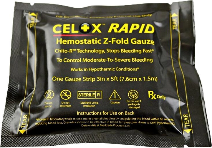 Кровоостанавливающая повязка Celox Rapid Z-Fold Gauze (1100501) - изображение 1