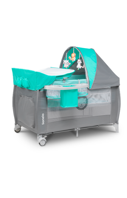 Кроватка-манеж Lionelo SVEN PLUS TURQUOISE / GREY - Фото 3 Кроватка-манеж Lionelo SVEN PLUS TURQUOISE / GREY - изображение 3